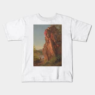 Landscape with Large Rock, possibly North Carolina by Frederic Edwin Church Kids T-Shirt